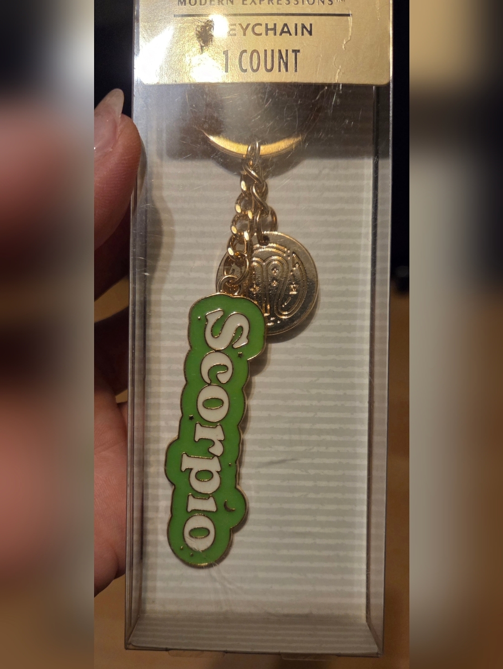 Modern Expressions Scorpio zodiac keychain made of metal and enamel
